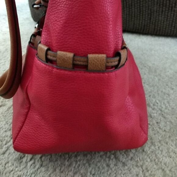 Dana Buchman red and brown purse - Picture 3 of 8